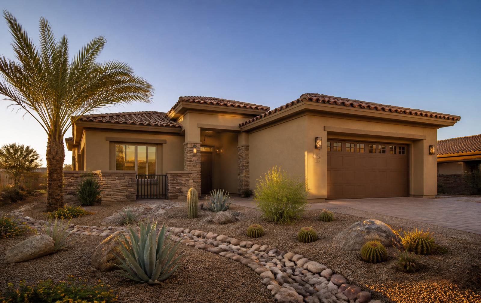 Phoenix-area single-family home at golden hour